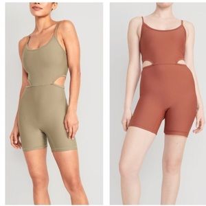 Old Navy Cutout Waist Bodysuit - Olive & Cinnamon